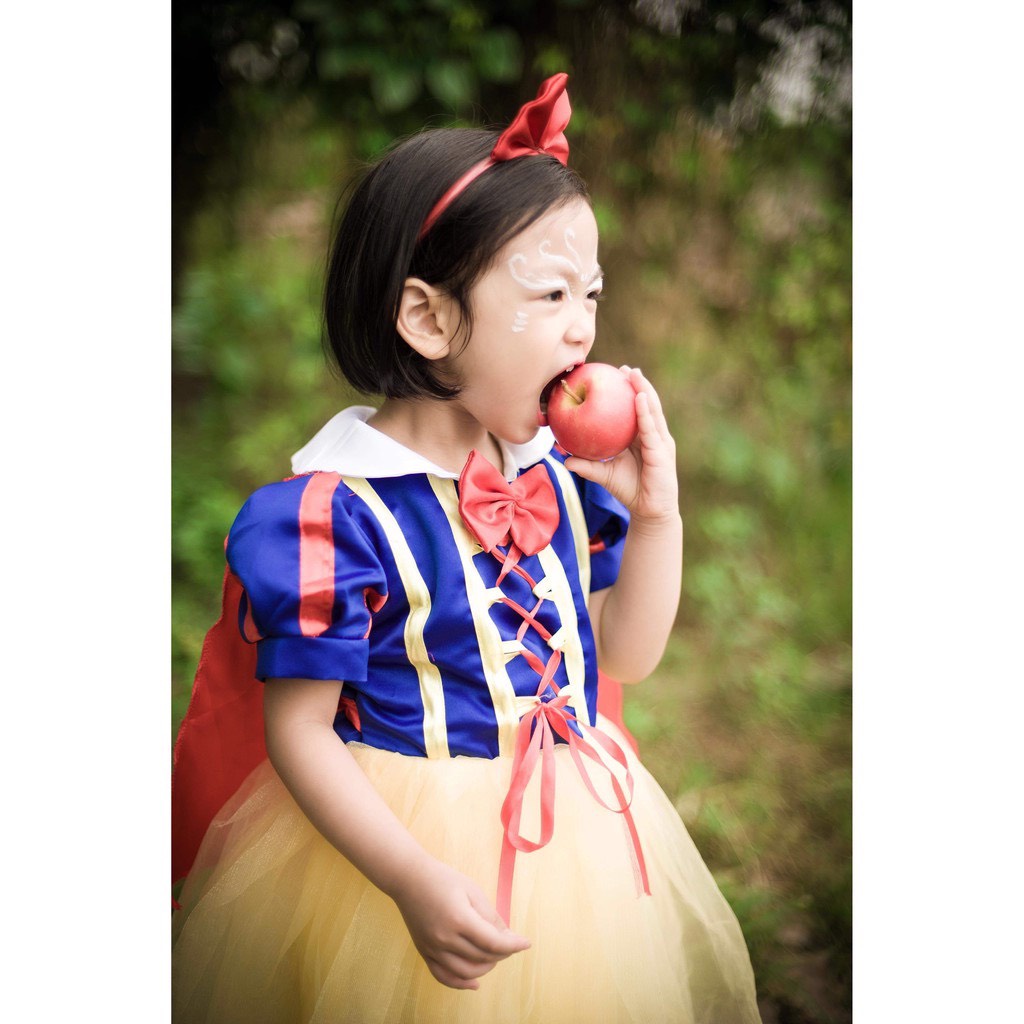 (10-20kg) Váy công chúa bạch tuyết hoá trang Halloween cho bé gái