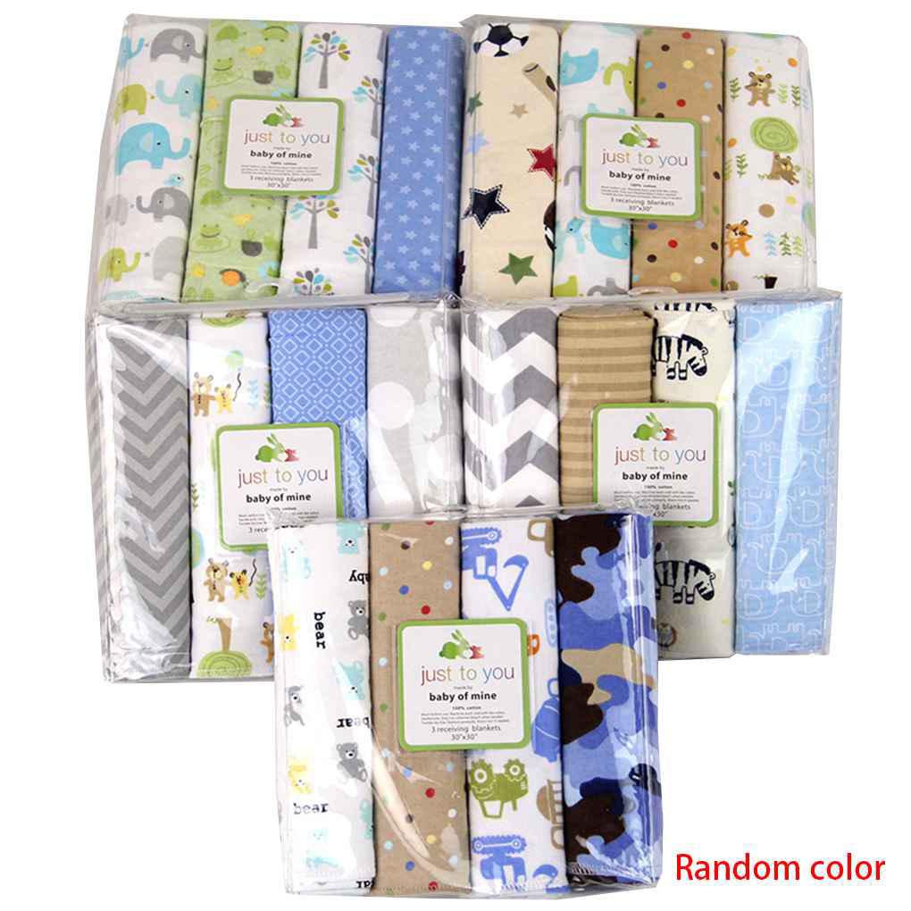 Set 4 Chăn Quấn Em Bé Màu Sắc Ngẫu Nhiên