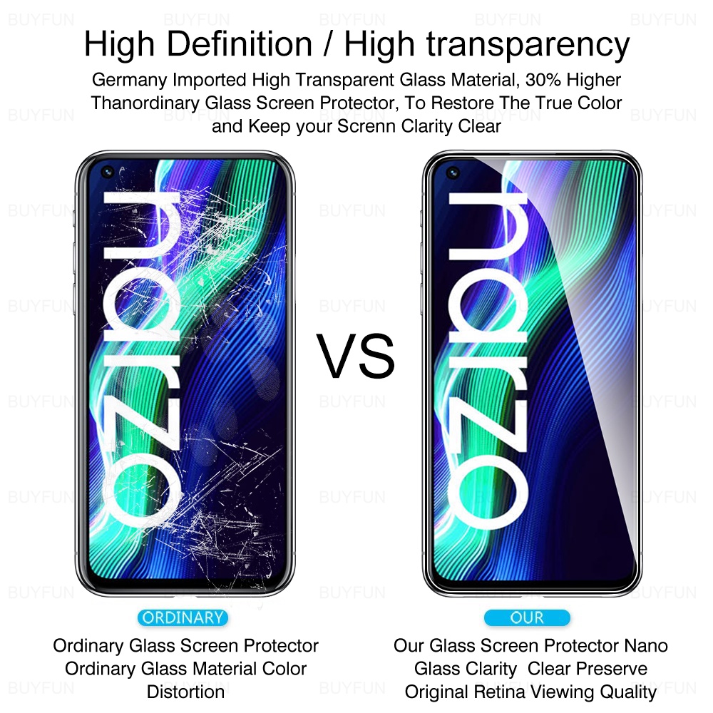 Kính Cường Lực 4 Trong 1 Bảo Vệ Ống Kính Máy Ảnh Cho Realme Narzo 50 Pro 50A 50i Prime 30A 30 5G 9H Narzo50a Narzo50i Narzo50