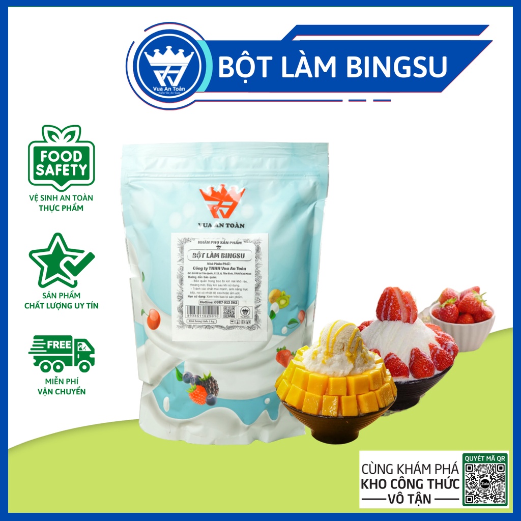 Bột làm Bingsu - Kem Bingsu Hàn Quốc 1kg Passion Link Hà Nội