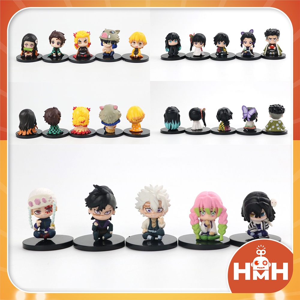 Mô hình Kimetsu no Yaiba, Demon slayer chibi cute trang trí để bàn, sưu tầm mô hình Anime dễ thương