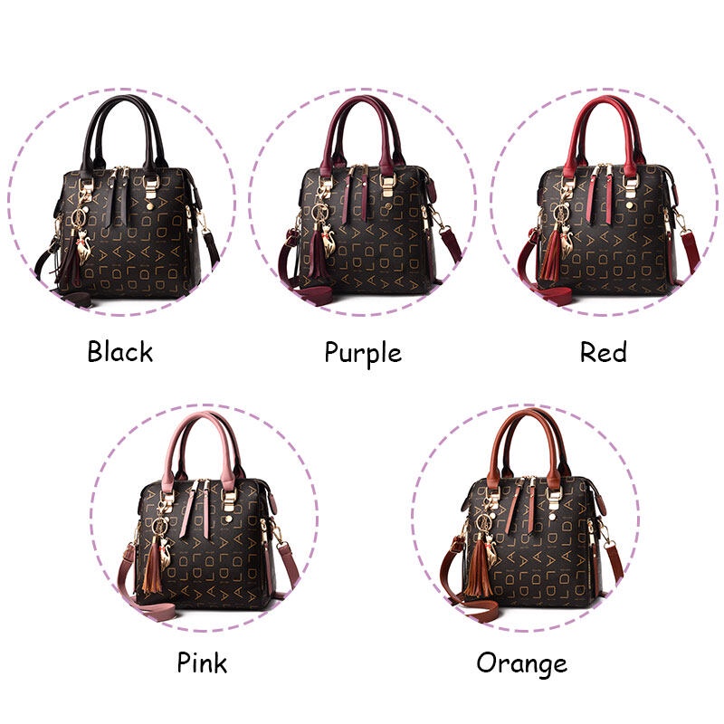 Menas Túi Xách Da PU Sức Chứa Lớn In Họa Tiết Thời Trang Cho Nữ