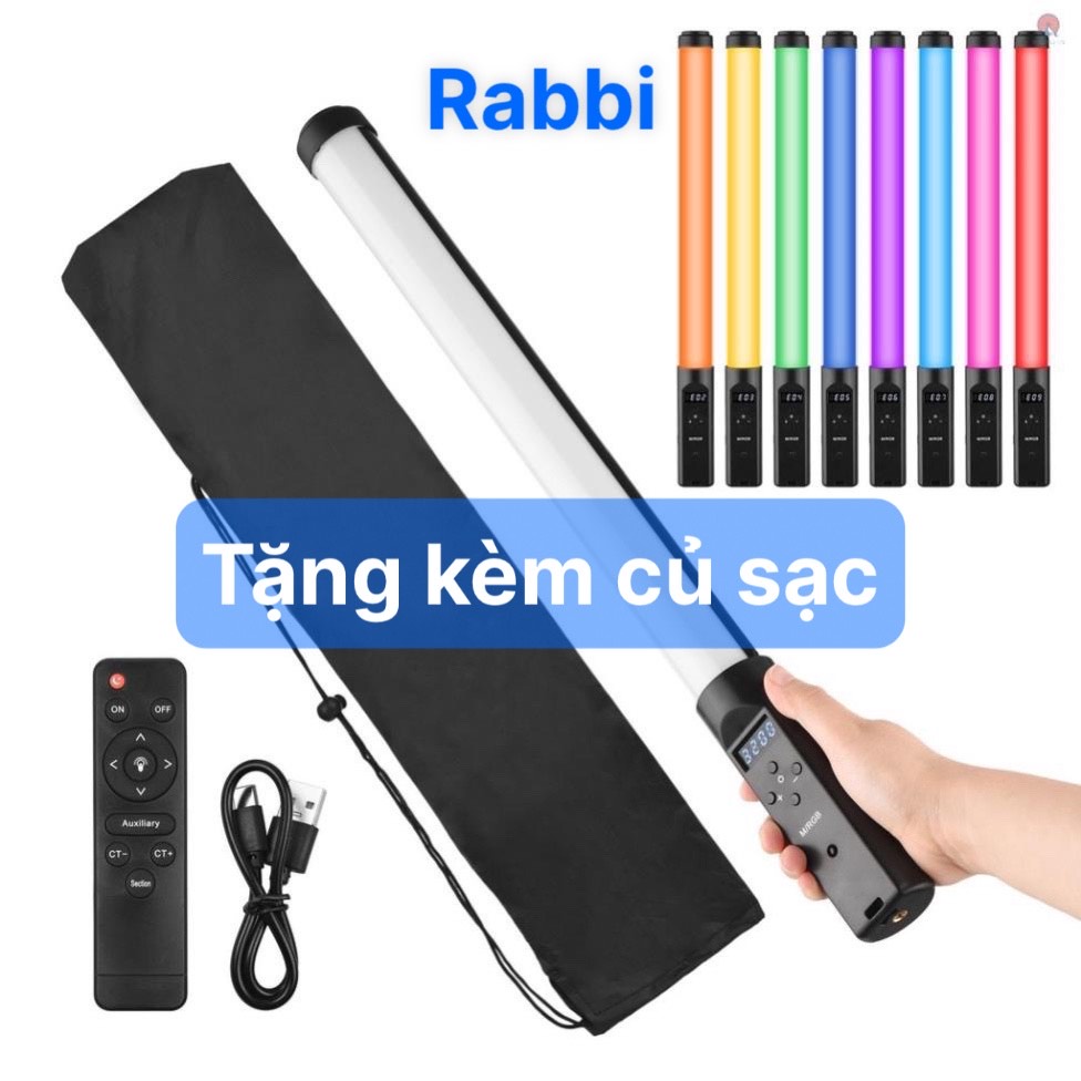 Thanh đèn led RGB cầm tay 3200k-5500k với 9 màu sắc hài hòa sáng tạo cao cấp