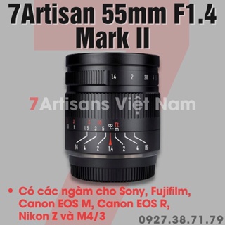 Hình ảnh [SẴN] Ống kính 7Artisans 55mm F1.4 Mark II - Lens chân dung xóa phông cho Fujifilm, Sony, Canon EOS M, Canon Rvà M4/3