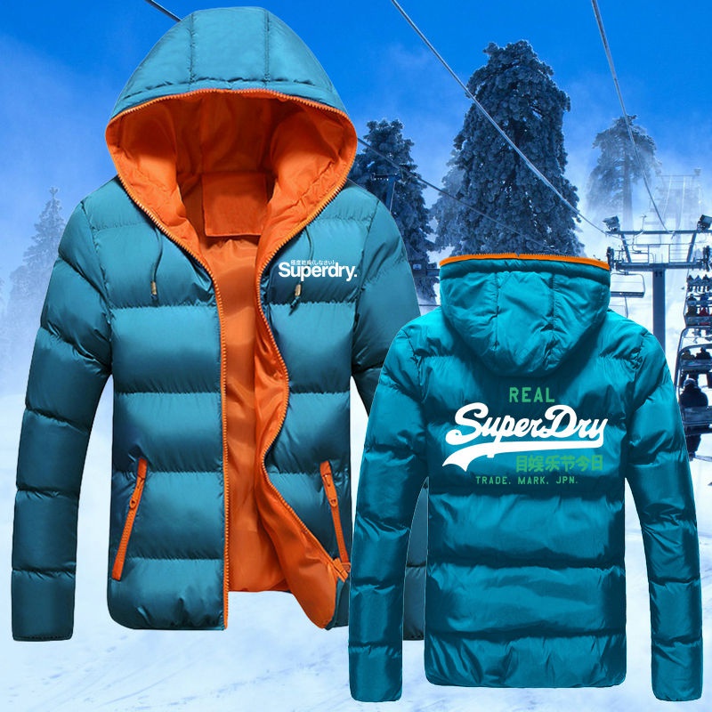 Áo Khoác Chống Gió Có Khóa Kéo In Logo Superdry