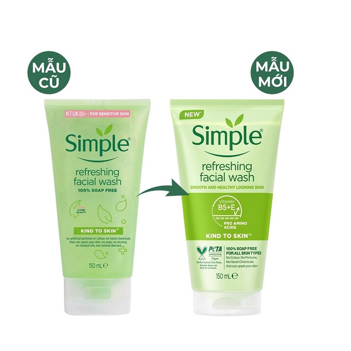 Sữa rửa mặt Simple Kind to Skin Refreshing Facial Wash