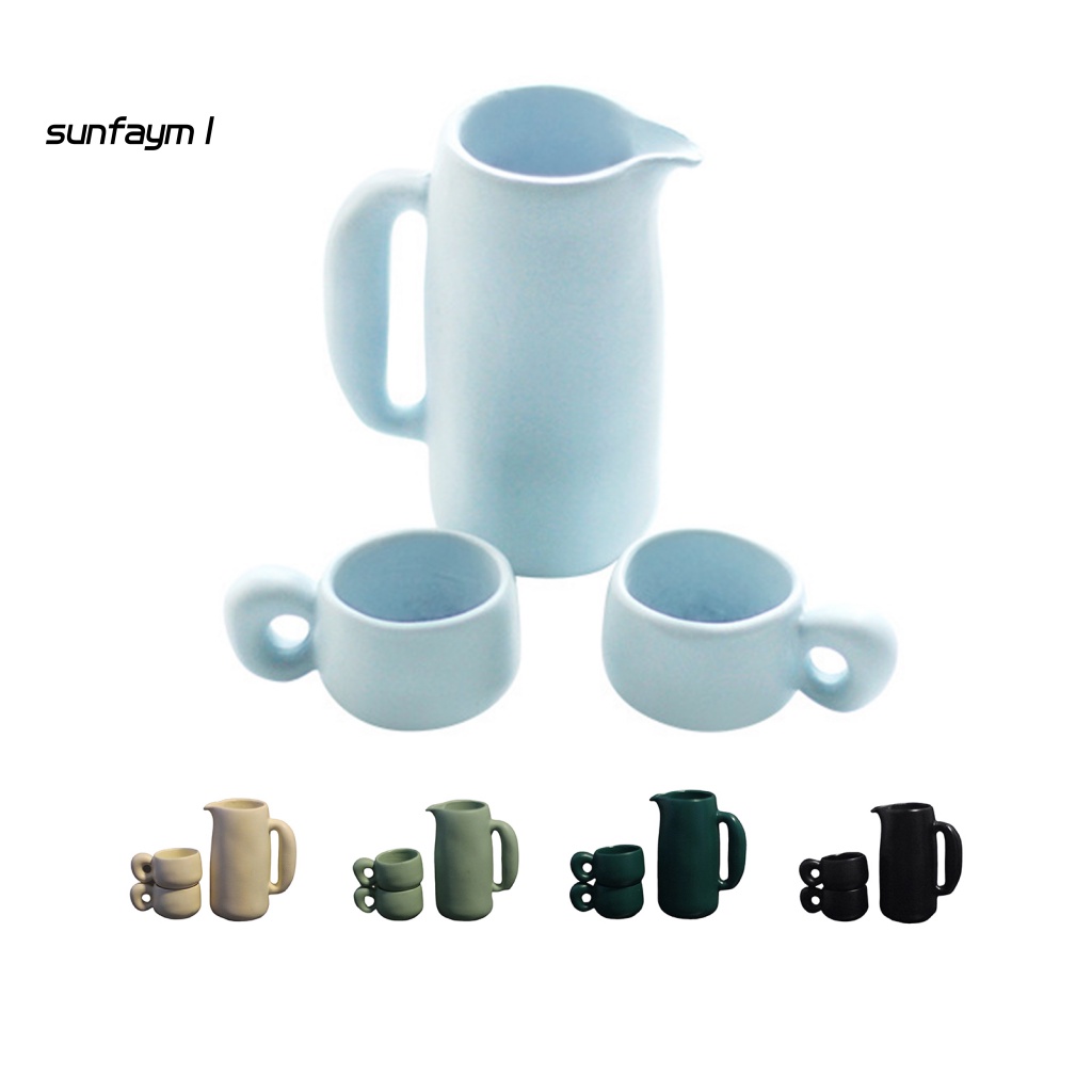 Sunfa 1 Bộ Ly Trà Ba Chiều Không Mùi Trang Trí Nhà Búp Bê Thu Nhỏ