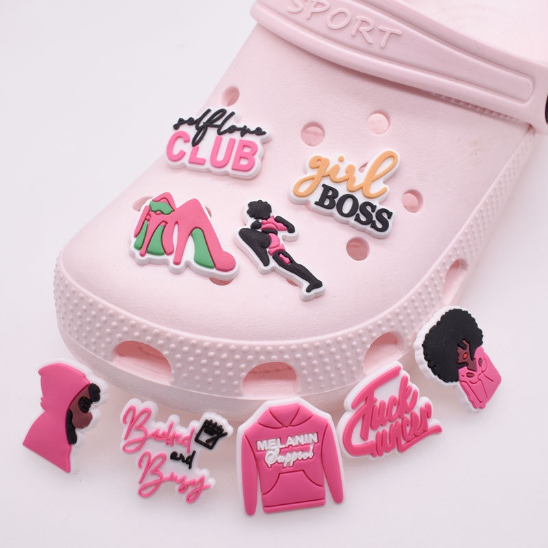 Dễ Thương Khóa Cài Giày Crocs Bằng Cao Su PVC Mềm Tháo Rời Được Hình Hoa Trang Trí Sân Vườn