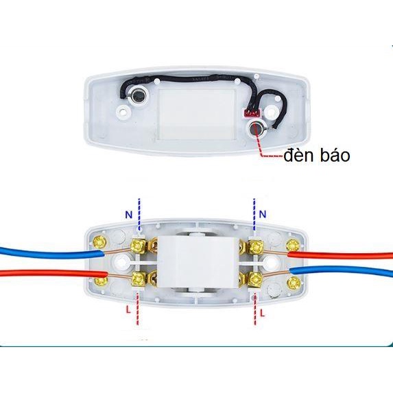 Công tắc quả nhót đóng ngắt 2 dây, có đèn báo trạng thái