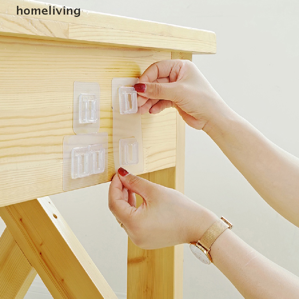 Móc Treo Đồ Dán Tường Trong Suốt Hai Mặt Tiện Dụng