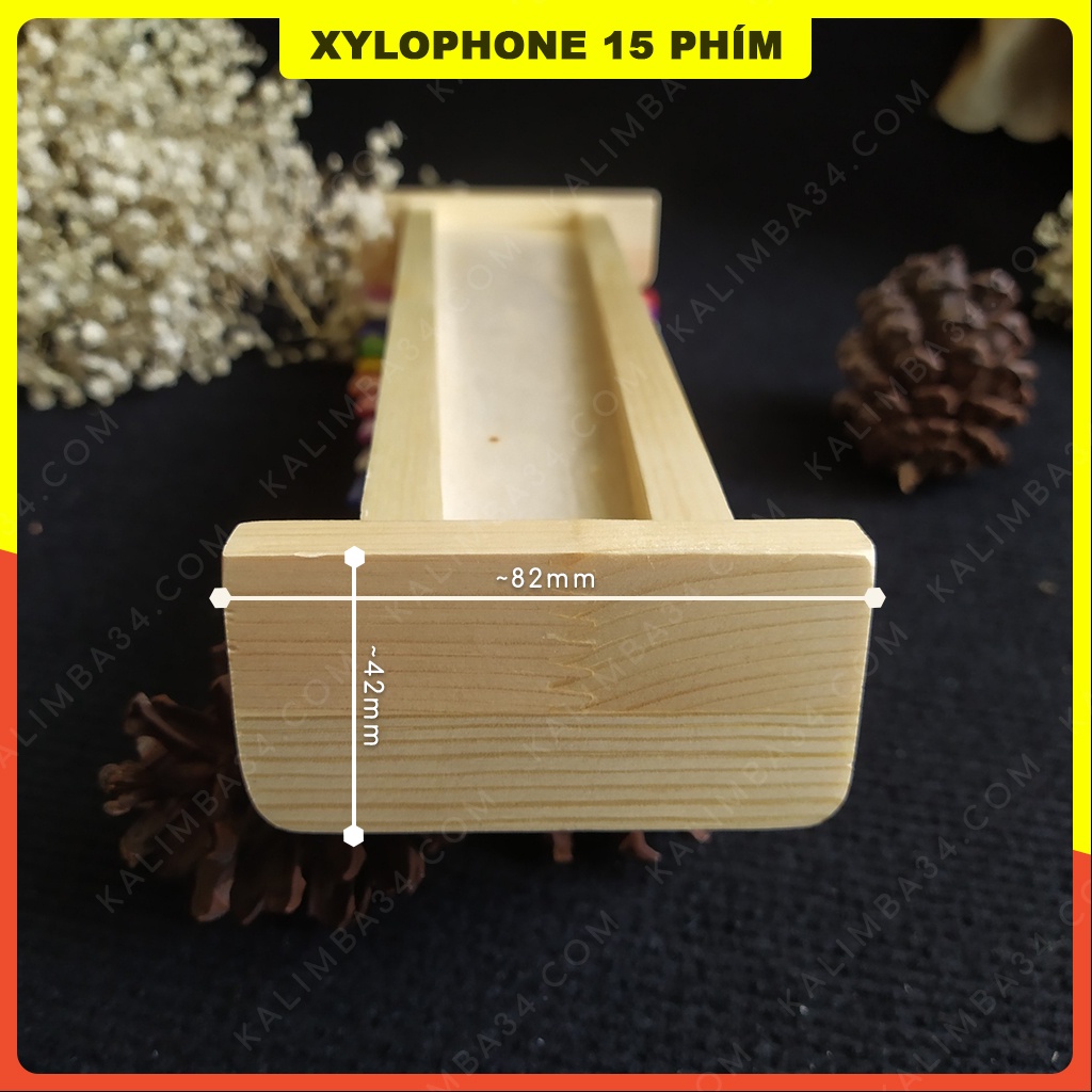 Đồ chơi cho bé đàn xylophone 15 phím hợp kim nhôm nhiều màu, đồ chơi trẻ em thông minh phát triển âm nhạc