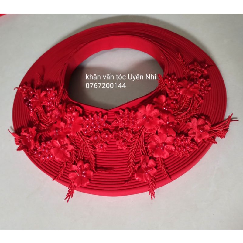 Khăn đóng hoa các loại hàng mẫu sale vòng đầu 54 và 53 cao 10cm