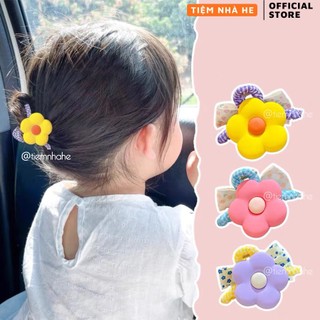 Kẹp tóc càng cua ngoạm tóc nơ hoa size lớn phong cách hàn quốc cho bé tiệm nhà he