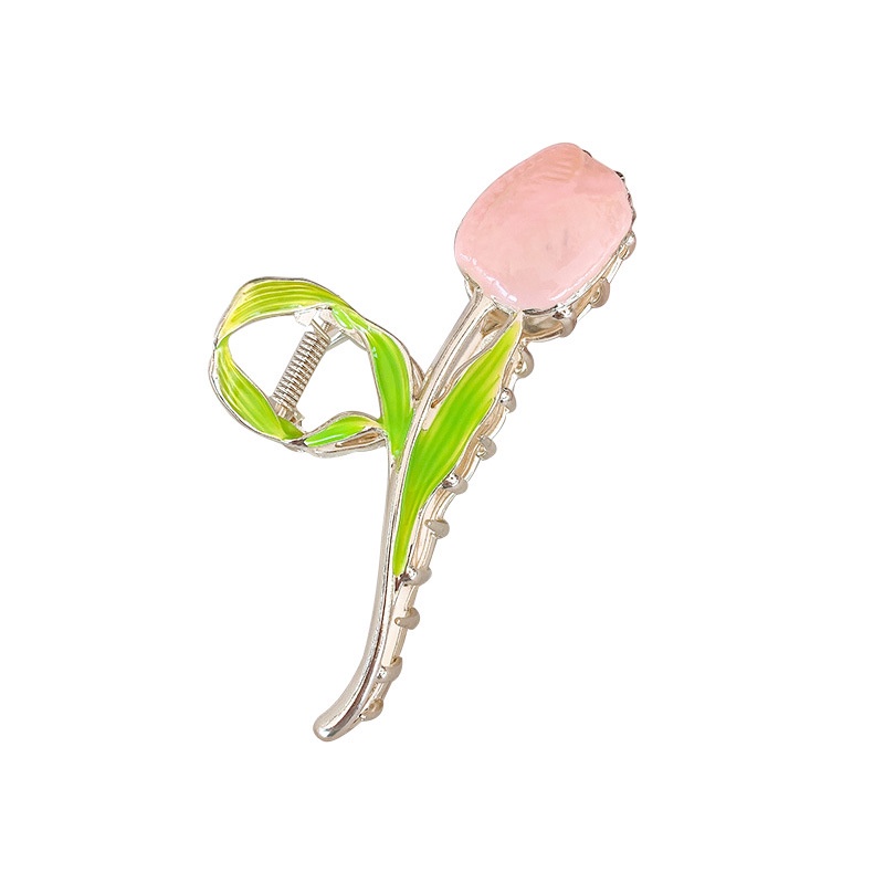 1 Kẹp Tóc Ba Màu Hình Hoa Tulip Xanh Dương ~ / Wisteria Falls ~ / Đào / Cá Mập Cỡ Lớn Cho Nữ Vào Mùa Hè