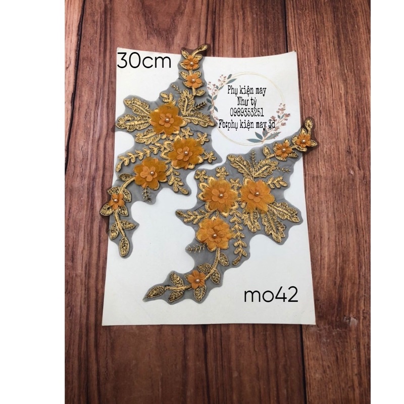 Cặp ren thêu trang trí