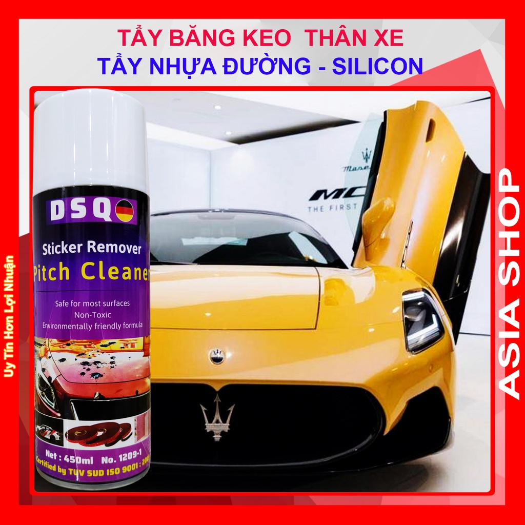 Chai Xịt Tẩy Nhựa Đường Ô tô Xe Máy - Tróc Keo Decal Xốp Dán Tường - Tẩy Băng Dính, Kẹo Cao Su, Bụi Sơn Màu DSQ