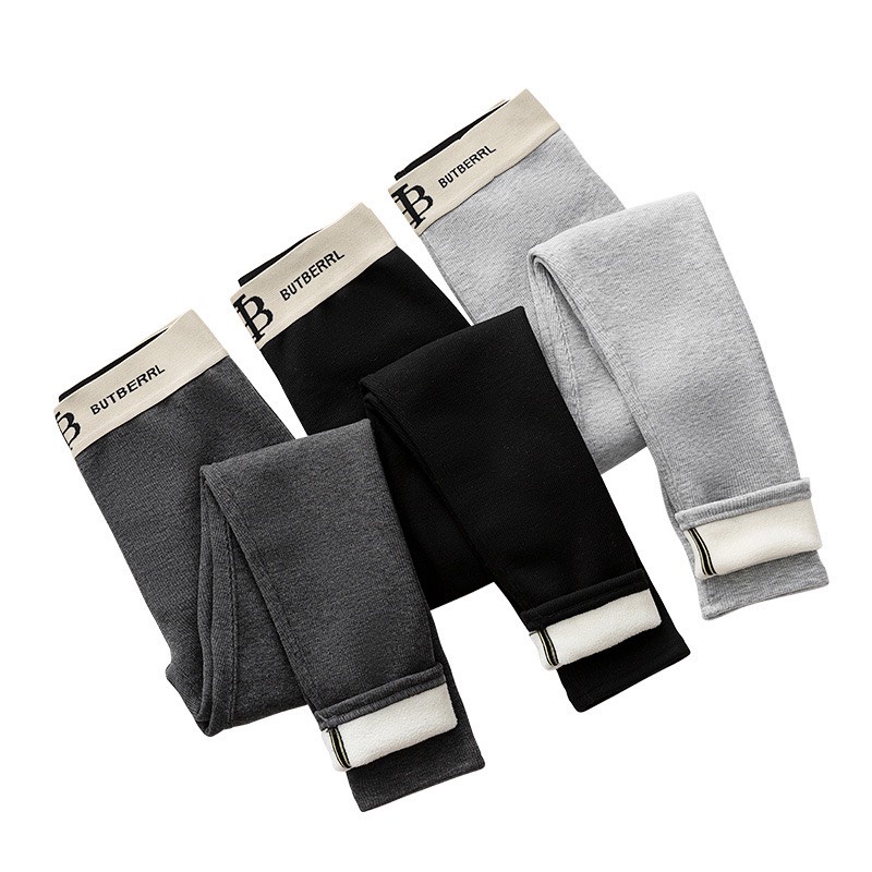 Quần Legging Lót Lông Cạp Cao Gen Bụng Quần Dài Nữ Len Tăm Lót Nỉ Dày Siêu Ấm Cạp Chữ Freesize 40-60kg Q08