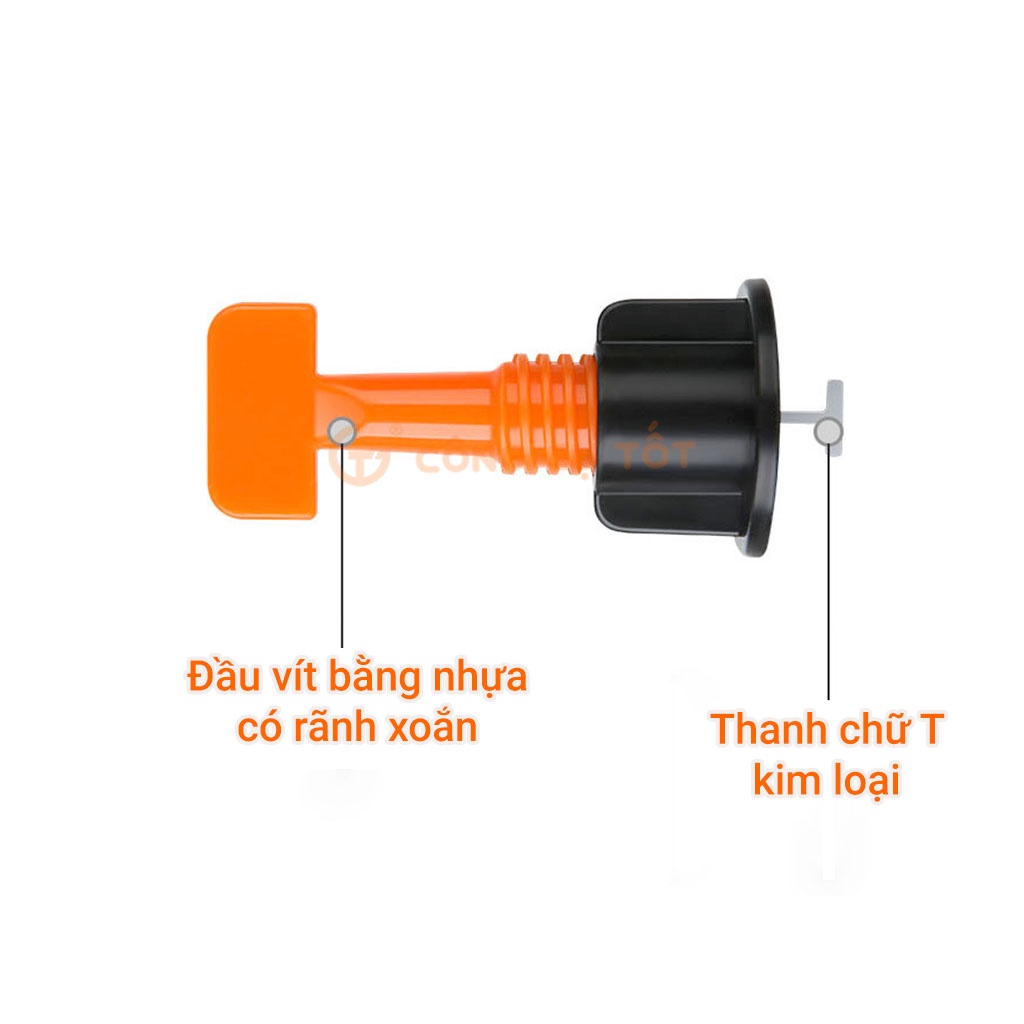 Túi 50 vít ke lát phẳng gạch - ke cân bằng ốp lát