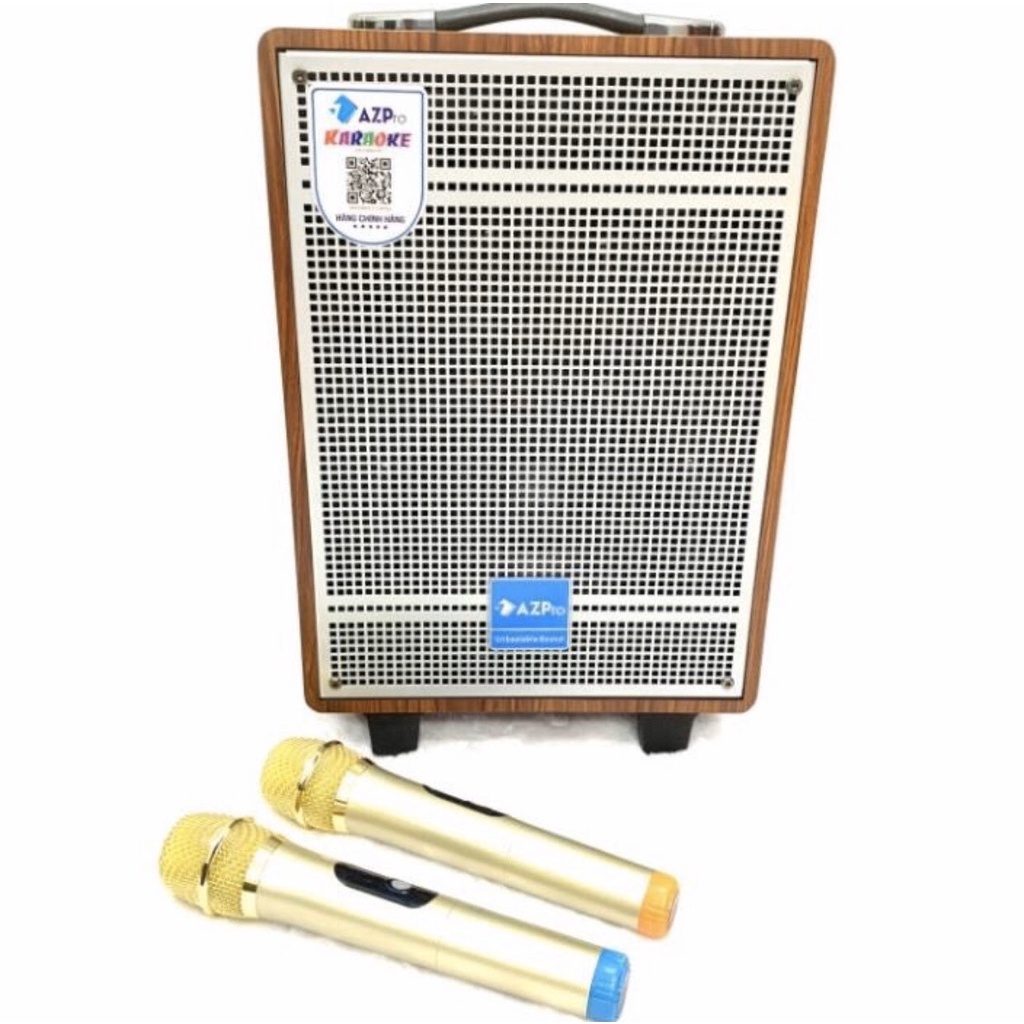 Loa kéo di động Karaoke Blutooth Azpro 306, 308, 310 - 3 đường tiếng, tặng 2 micro hát hút âm, bảo hành 12 tháng