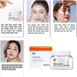 Kem dưỡng trắng da v7 toning light dr.jart+ - hàn quốc