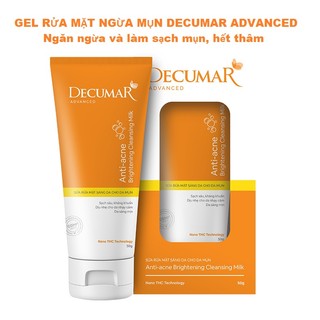Gel rửa mặt Decumar Advanced 50g ngừa mụn - Ngăn ngừa vi khuẩn gây mụn, hết mụn viêm, giảm thâm sẹo
