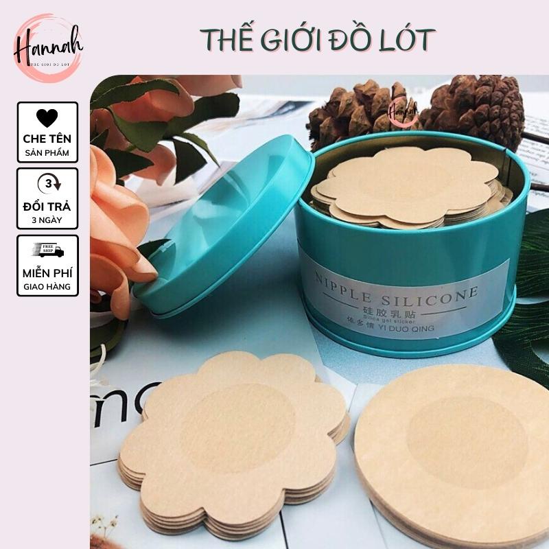 Hộp 60 miếng dán ti, đầu ngực, nhũ hoa giấy dùng 1 lần hình hoa