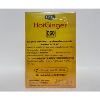 [Hộp 200g (20 gói x 10gram)] TRÀ GỪNG HÒA TAN [VN] COZY Hot Ginger Tea