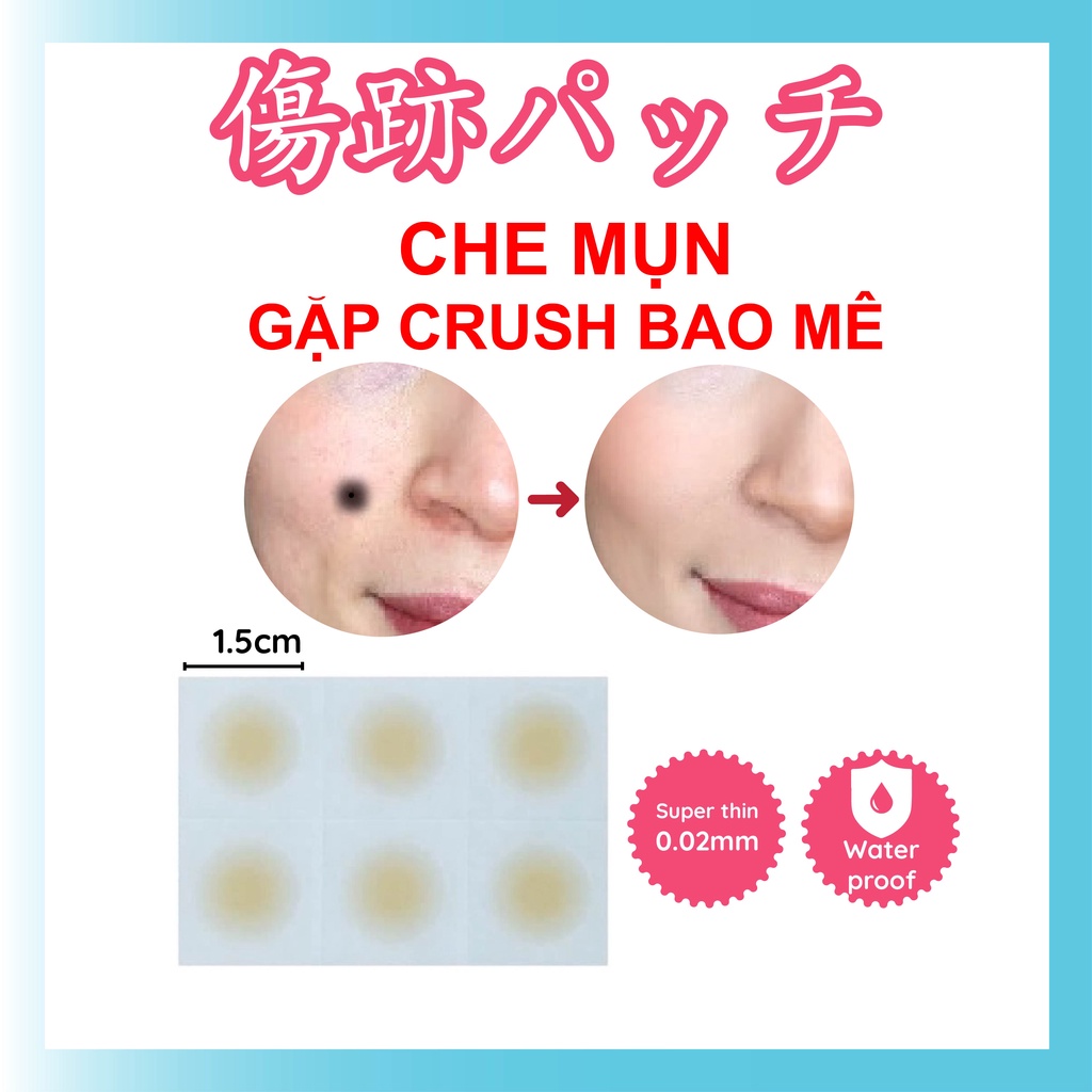 Miếng dán che sẹo sẹo lồi mụn SAKURA Nhật Bản Size 1.5cm