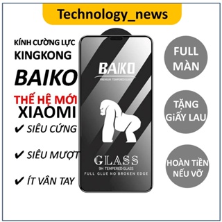 Kính cường lực BAIKO cho Xiaomi Redmi A1 Note 11 11s 10 10C 10S 10A Mi 11 lite 10T 11T 9 9C 9A 9S 8A 8 7 pro 4G 5G