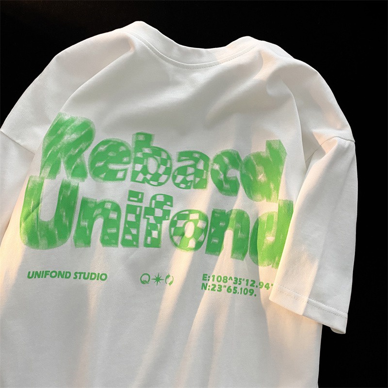 NRVP Áo Thun Unisex Mùa Hè Dáng Suông Tay Cộc Phong Cách Hàn Quốc Cho Nam Nữ