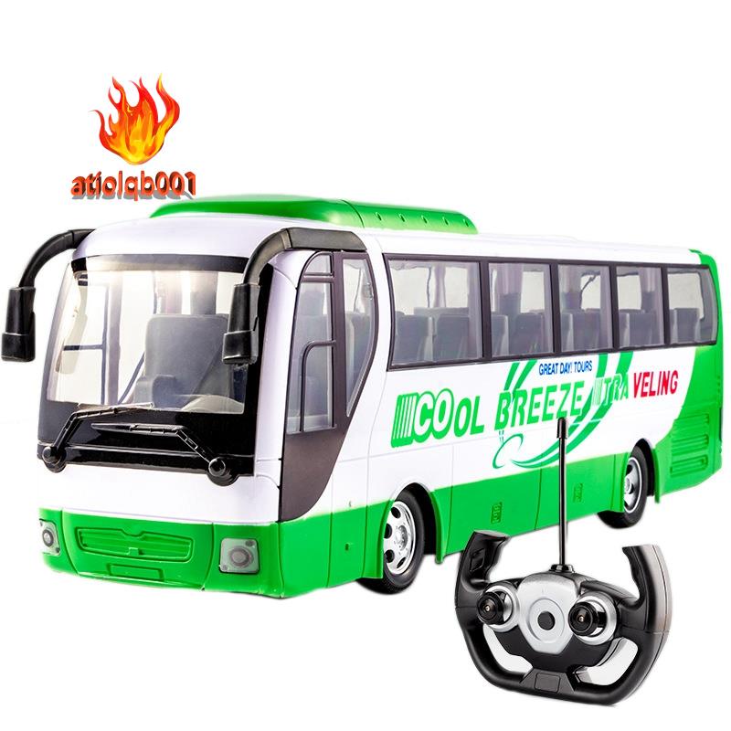 Đồ Chơi Xe Buýt Điều Khiển Từ Xa Màu Xanh Lá Cây Cho Trẻ Em
