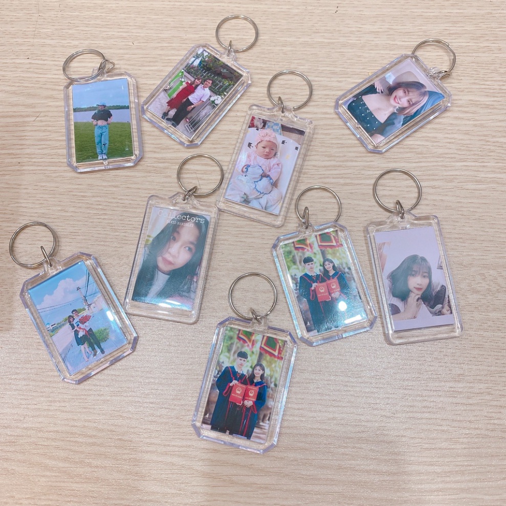 Móc khoá in hình cá nhân theo yêu cầu_móc cắt viền ảnh theo hình