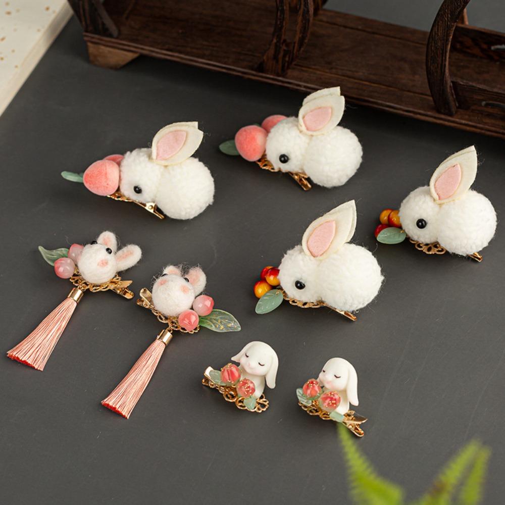 Kẹp Tóc Đính Lông Nhung Dễ Thương Phong Cách Hàn Quốc Cho Bé Gái BACK2LIFE