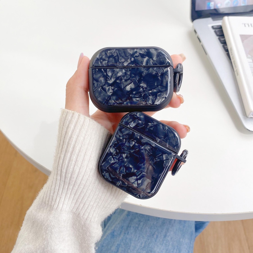 Vỏ Bảo Vệ Hộp Sạc Tai nghe không dây AirPods 1 2 3 Pro2 2022 Bằng Tpu Mềm Chống Rơi Họa Tiết Đá Hoa Cương Lấp Lánh