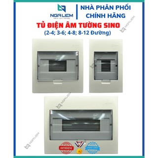 Tủ điện âm tường mặt nhựa, đế nhựa sino