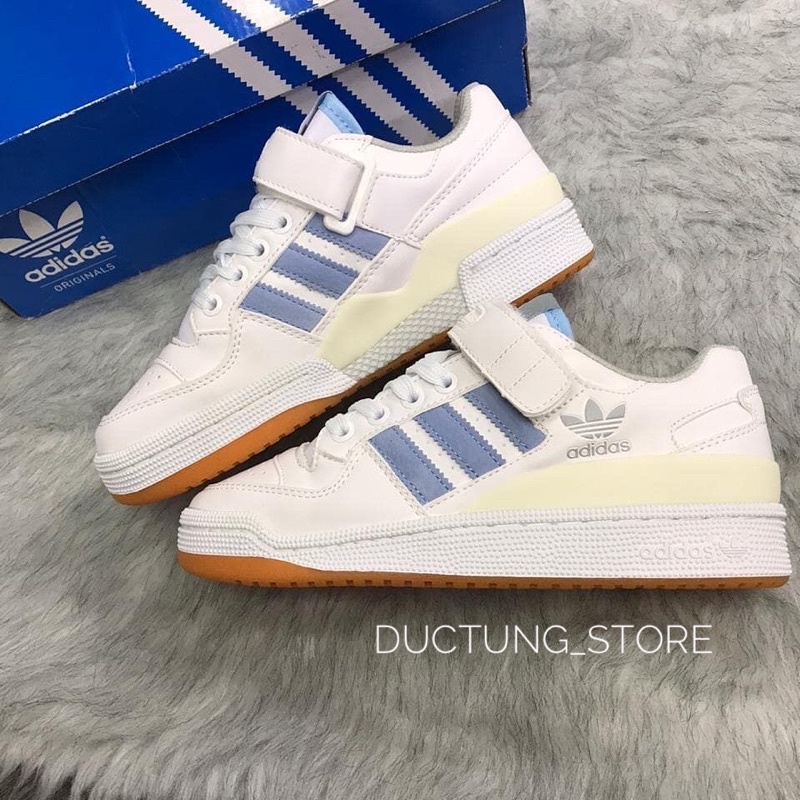 GIÀY ADI.DAS FORUM84 WHITE BLUE ĐẾ NÂU QUAI DÁN [ FREESHIP + BOX ]