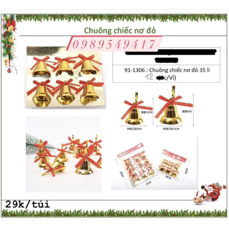 Phụ kiện trang trí noel.Trang trí cây thông,nhà cửa,văn phòng..vv