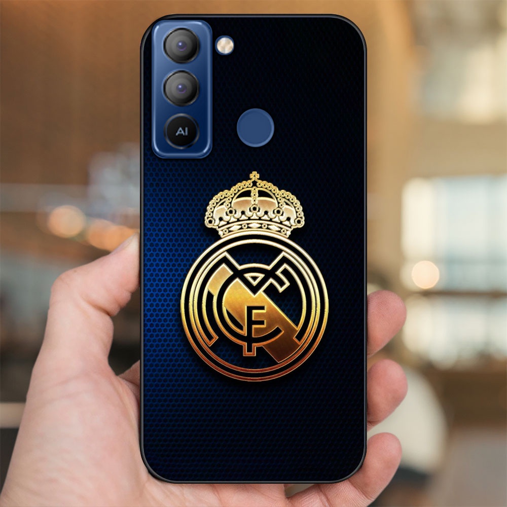 Ốp lưng Tecno Pop 5 viền đen in hình Real Madrid