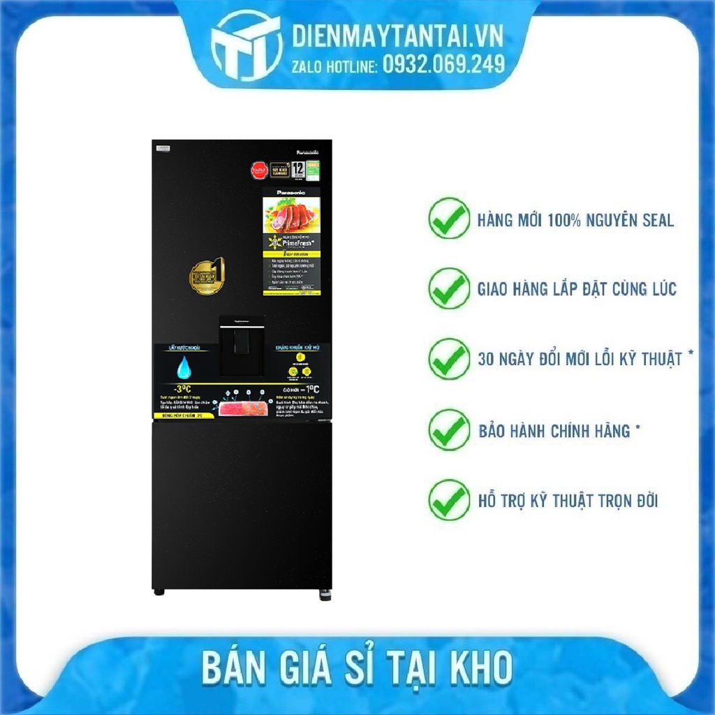 Tủ lạnh Panasonic Inverter 377 lít NR-BX421GPKV 2021, Ngăn cấp đông mềm, Lấy nước bên ngoài, GIAO HÀNG MIỄN PHÍ