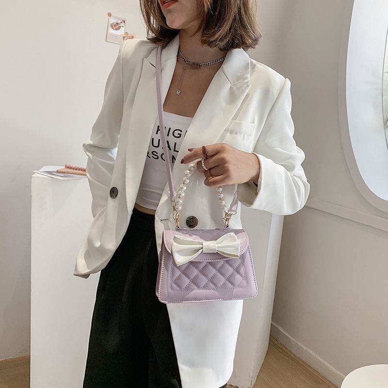 Túi Xách Đeo Vai Đính Ngọc Trai Thời Trang Cao Cấp Phong Cách Hàn Quốc Mới Dành Cho Bạn Nữ