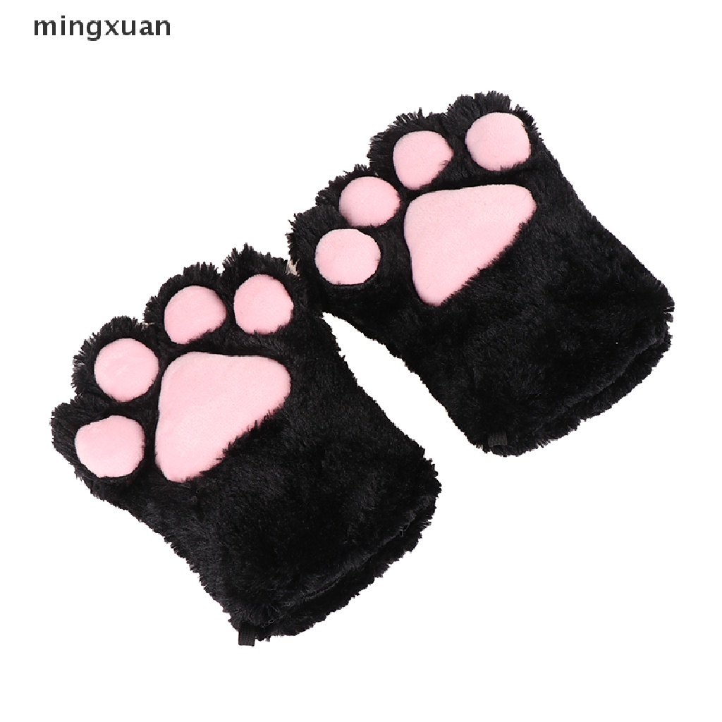 Găng Tay Lông Nhung Hình Bàn Chân Mèo Phong Cách Anime Lolita Đáng Yêu