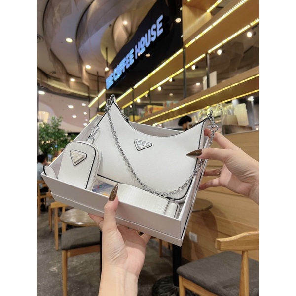 Sét Prada Kèm Ví Fullbox Nguyên seal size 23 (ảnh+video trực tiếp từ sp)