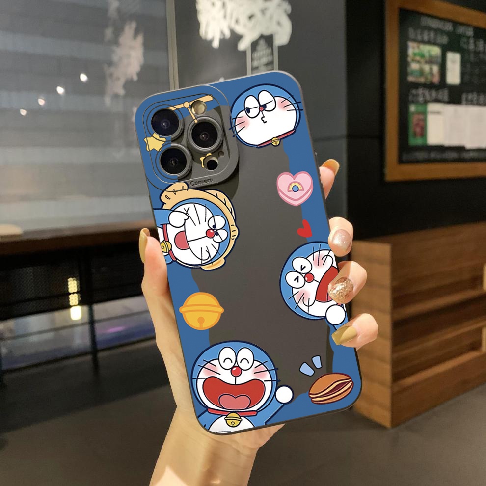 Ốp Điện Thoại Góc Vuông Hình Doraemon Cho OPPO A16 A15 A16E A16k A95 Reno6 Z 5G A94 A54 A74 4G A53 A76 A96 4G A12 A5S A7