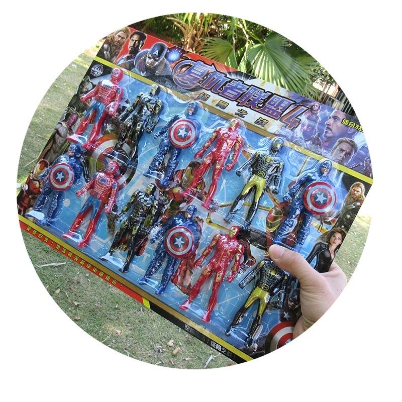 Bộ Đồ Chơi Mô Hình Siêu Nhân - Combo 12 Mô Hình Siêu Anh Hùng Avengers Cho Bé 2 Tuổi - 5 Tuổi