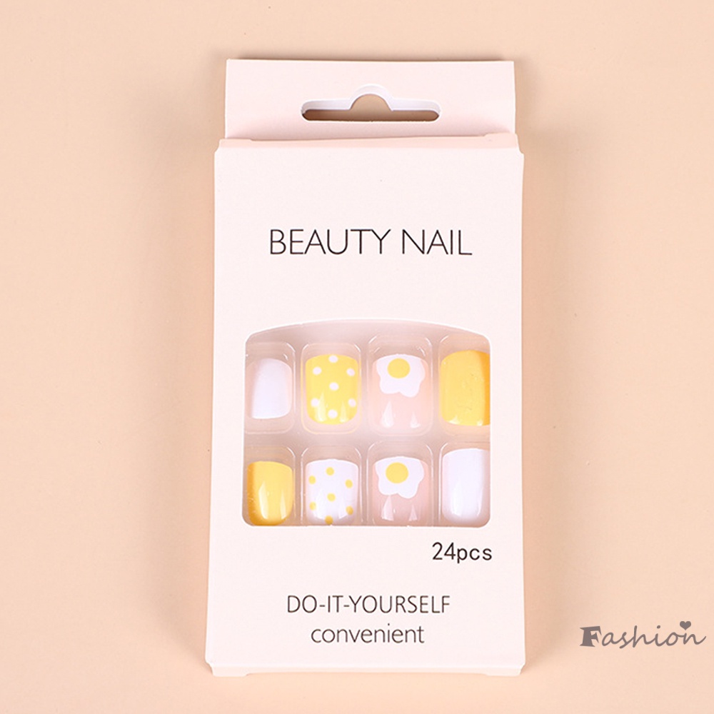 Bộ Móng Tay Giả Không Dễ Phai Màu Phong Cách Dành Cho Nữ Đi Tiệc Trà Chiều Du Lịch