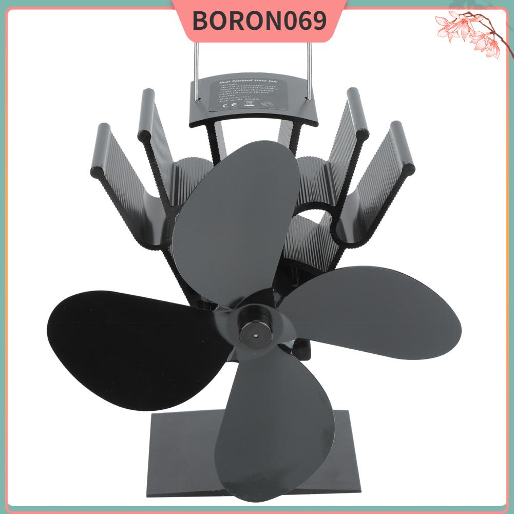 Boron069 Quạt lò sưởi 4 cánh được cung cấp nhiệt bằng gỗ đốt để lưu thông tại nhà