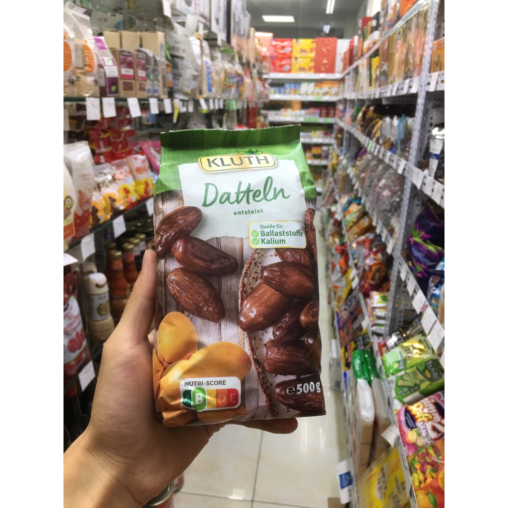 Chà là sấy khô Kluth Datteln 500g/200g của Đức
