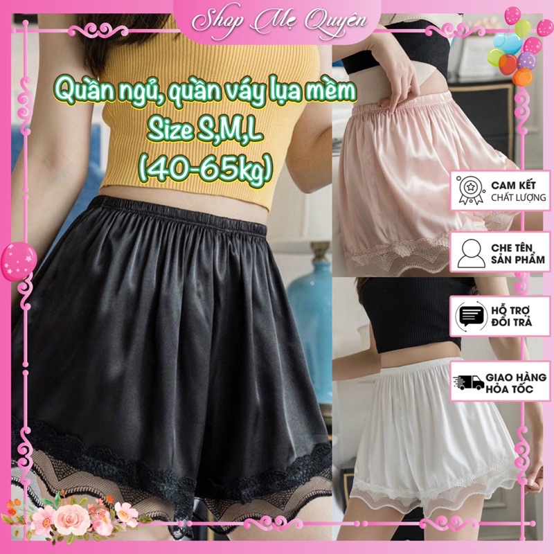 Quần đầm, ngủ, mặc nhà chất lụa mềm siêu mát, phối ren điệu đà- mặc là PHÊ