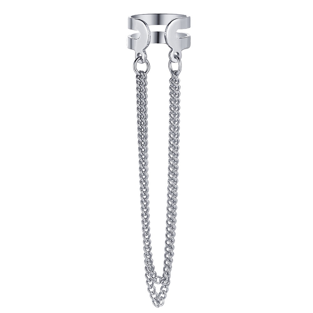 Khuyên Kẹp Vành Tai Dáng Dài Nhiều Lớp Đơn Giản Thời Trang Mới Cho Nữ