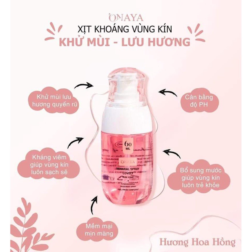 Xịt Thơm Vùng Kín ONAYA chính hãng- Xịt khoáng vùng kín Onaya 60ml